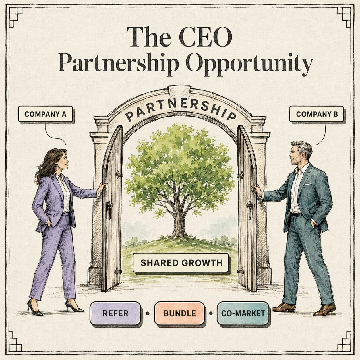 Executive Briefing #1:
How AI Makes CEO-to-CEO Strategic Partnerships 10× Easier.
Why This Could Be Your Biggest 2026 Growth Lever.